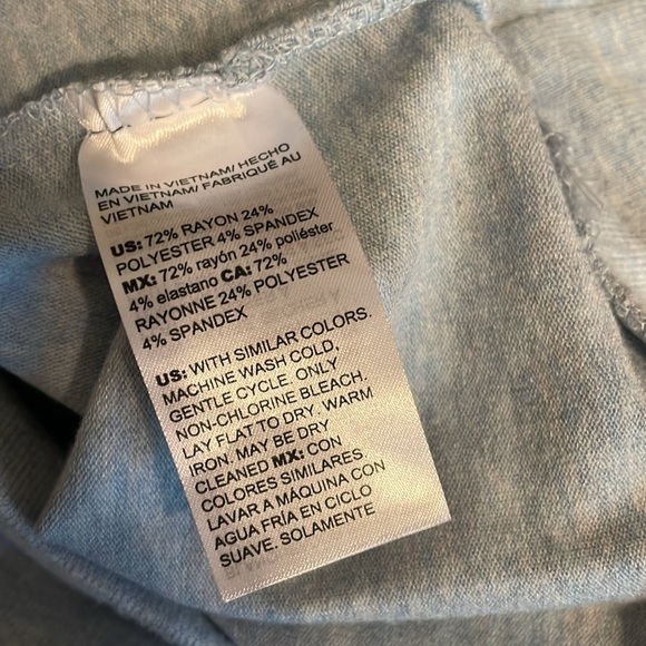 White House black market women’s XS sweater top wrap front v neck blue soft whbm - Picture 6 of 8